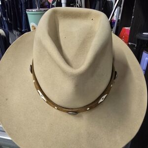 Stetson Cream Cowboy Hat with Brown Band